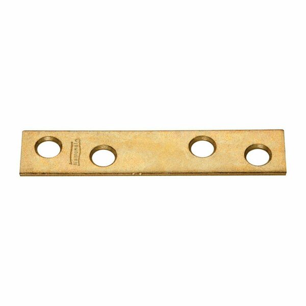 Homecare Products 3 x 0.62 in. Mending Steel Brace, Brass Plated HO154048